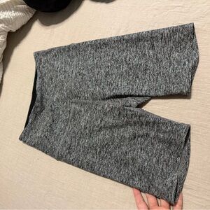 Beyond Yoga Gray Marled Bike Shorts